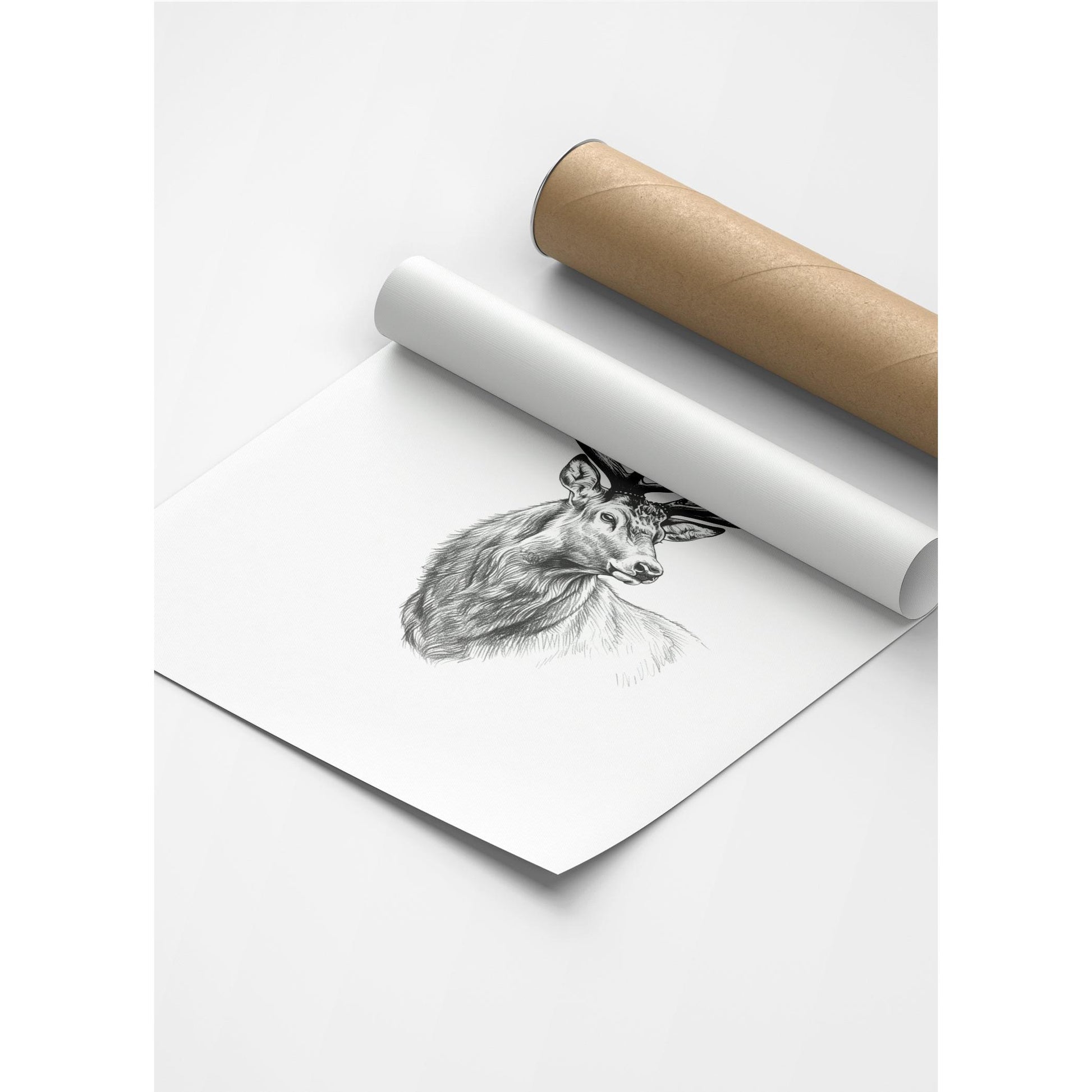 Karakalem Koleksiyonu Geyik Posteri