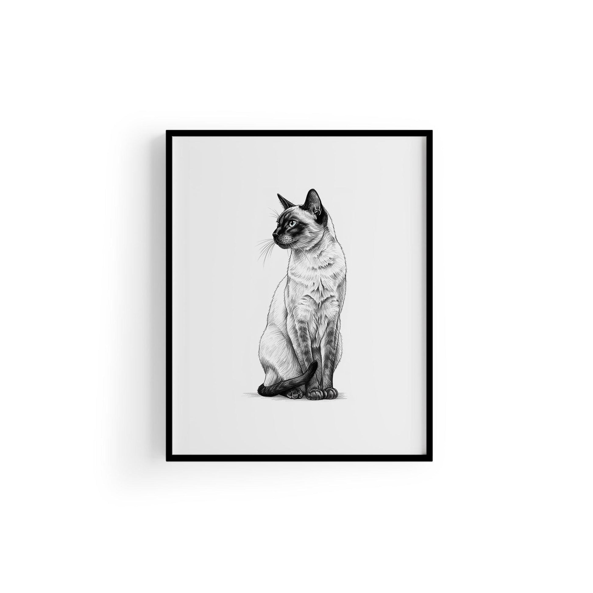 Karakalem Koleksiyonu Kedi Posteri