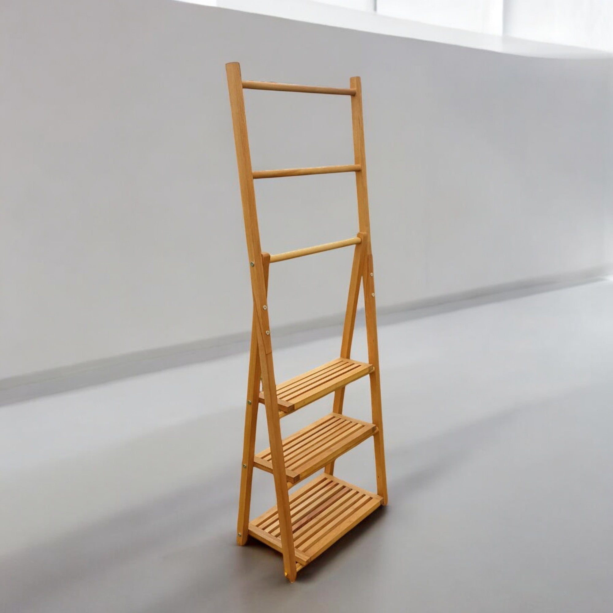 Katlanabilir El Yapımı Ahşap Raf