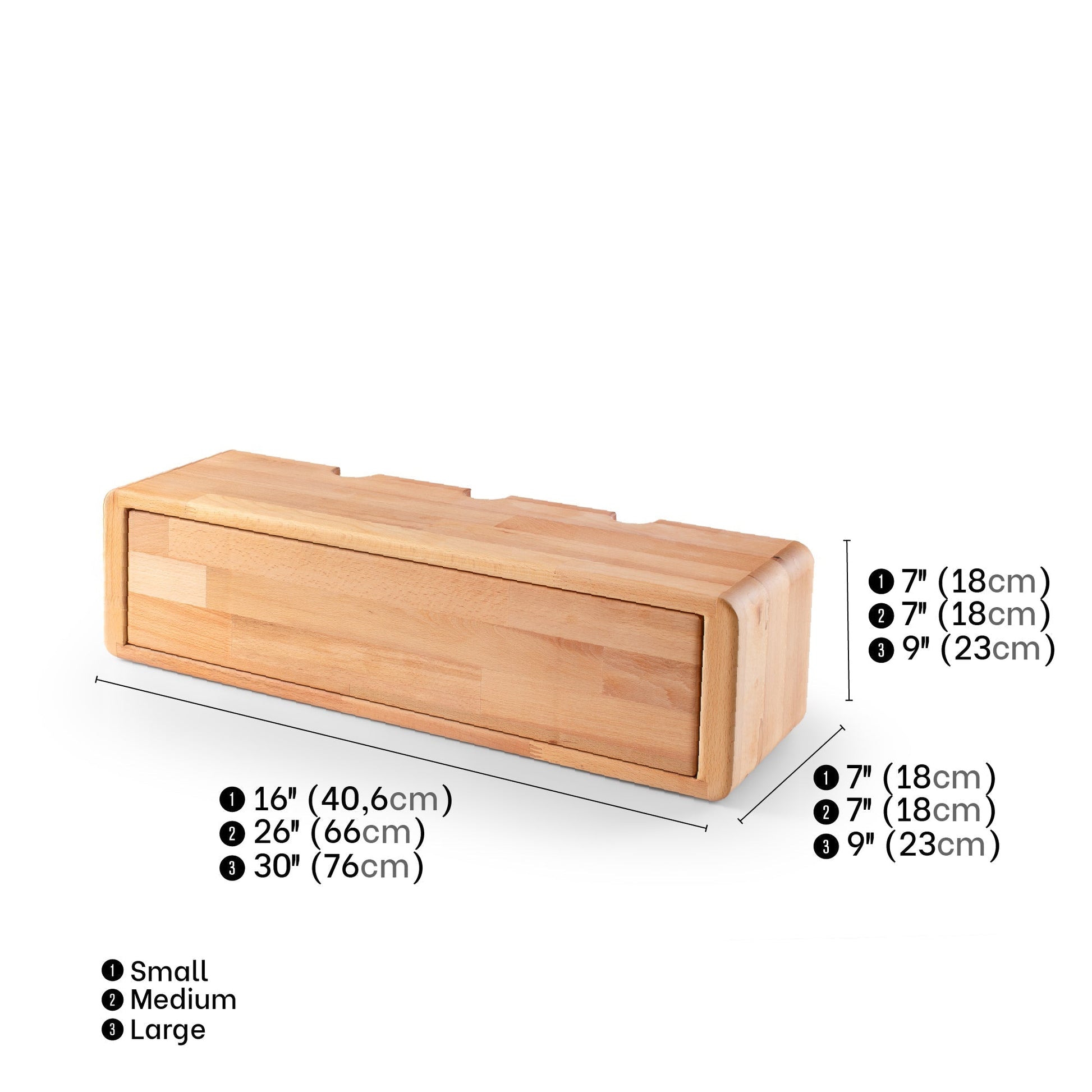 Kayın Ağacı Kapaklı Duvar Rafı Ve Kablo Düzenleyici, Açık Kahve
