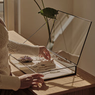 Keten Tabanlı, Cam Takı Kutusu-Takı Kutusu-El Crea Designs-NowShopFun