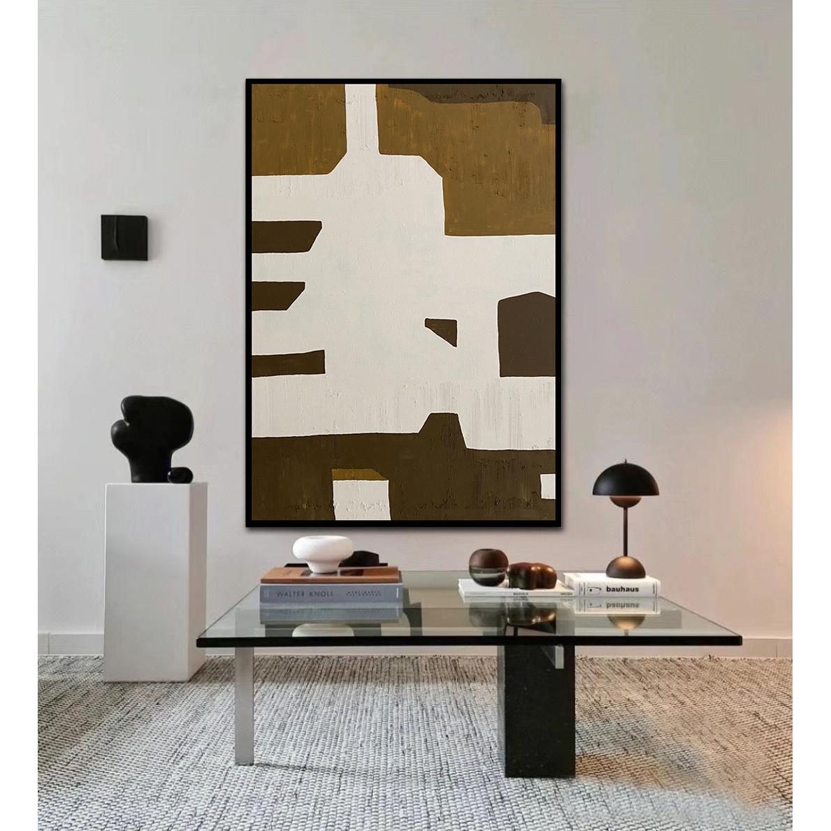 Khaki Tones Kanvas Üzeri Akrilik El Yapımı Resim