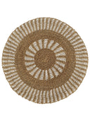 Kilim Jüt Naturel Beyaz Desenli D.100 Cm