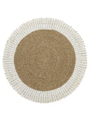 Kilim Jüt Naturel Beyaz Kenarlı D.100 Cm