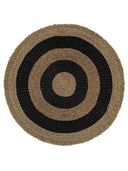 Kilim Jüt Naturel Siyah Çizgili D.150 Cm