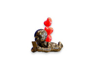 Kırmızı Kalpli El Yapımı Siyah Heykel-Heykel-Irmak Artworks-NowShopFun