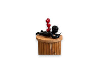 Kırmızı Kalpli El Yapımı Siyah Heykel-Heykel-Irmak Artworks-NowShopFun