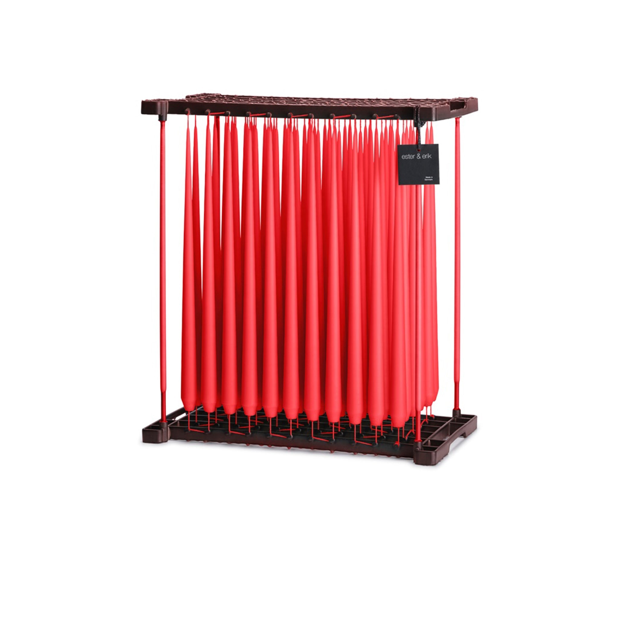 Kırmızı Kokusuz 2'Li Uzun Konik Mum 42 Cm