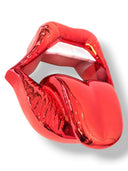 Kırmızı Krom Dudak Heykeli – Juicy Lips Duvar Dekoru