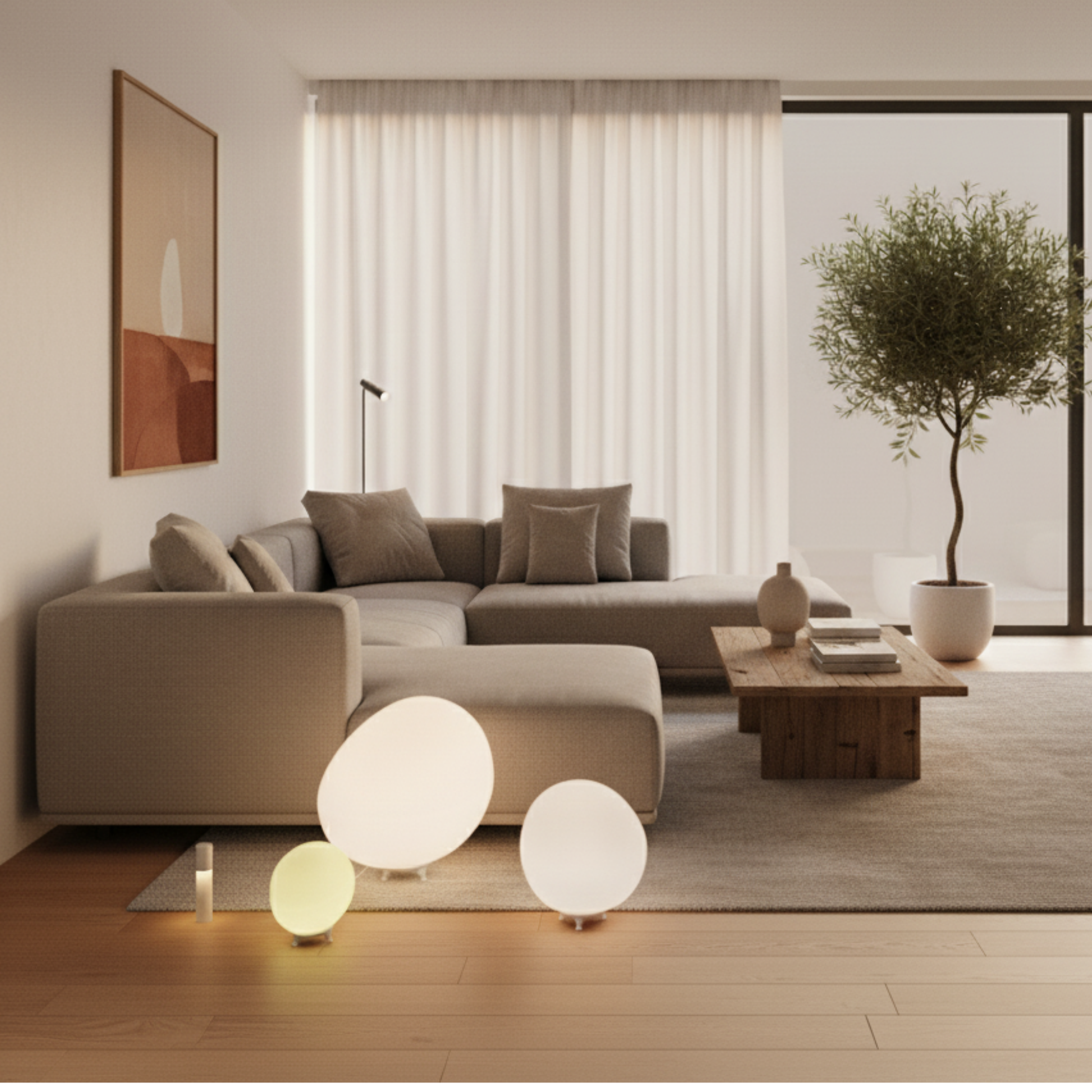 Kirpi Üçlü Yer Aydınlatması