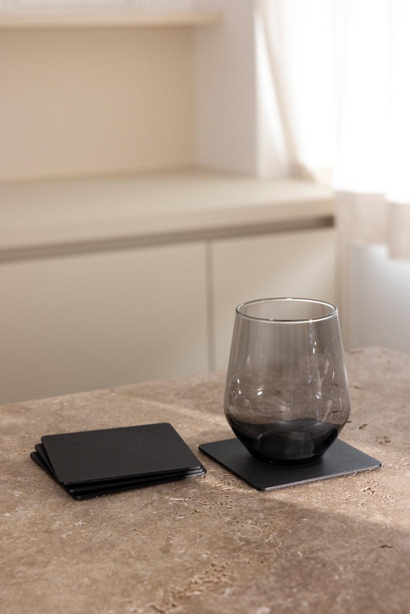 Kiva Metal Kare Bardak Altlığı (4'Lü Set)