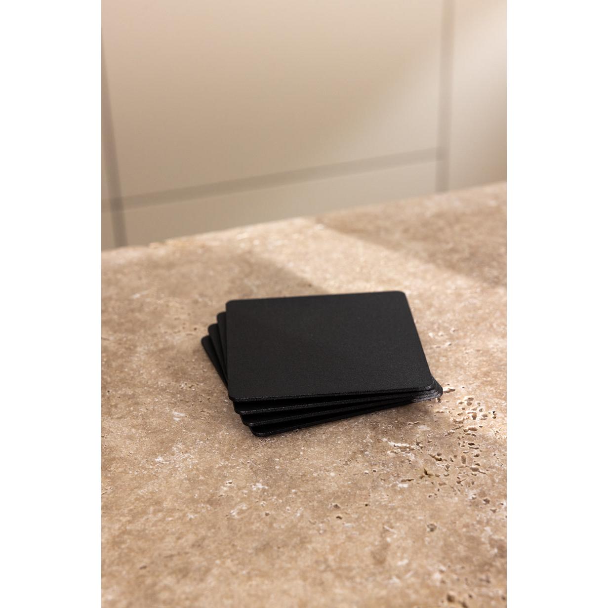 Kiva Metal Kare Bardak Altlığı (4'Lü Set)