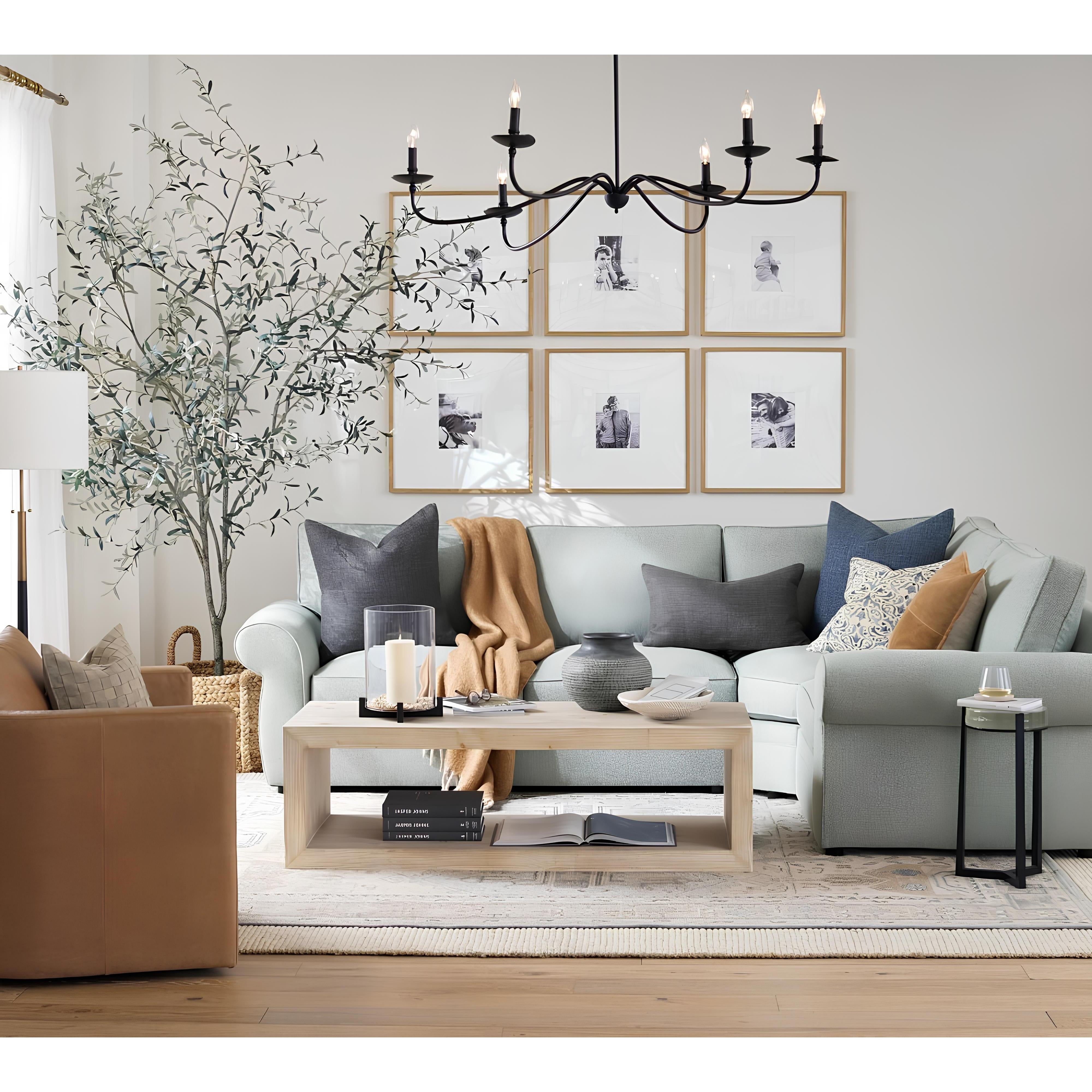 Klasik Siyah 6 Kollu Şamdan Avize