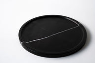 Koral Yuvarlak Sunum Tepsi-Tepsi-Oino Studio-Siyah Mermer-NowShopFun