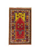 Kuzca El Dokuma Yün Köy Halı 125x195 Cm