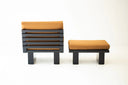 Kyoto Berjer & Puf | Masif Ahşap Lounge Seti