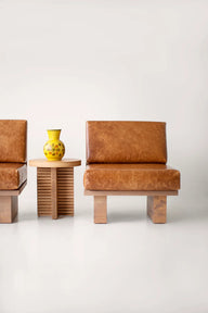 Kyoto Sandalye | Masif Ahşap Sandalye-Sandalye-Innature Home-Deri Yeşil-NowShopFun