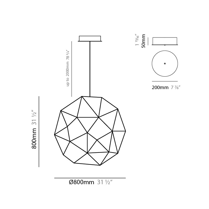 Cosmos Globe Nikel Sarkıt Avize