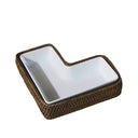 L- Rattan Servis Tabağı