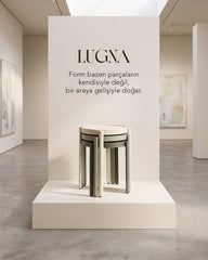 Lugna Ahşap Zigon Sehpa-Yan Sehpa-Rococo Design Studio-3'LÜ SET-NowShopFun