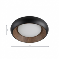 Ovia Siyah Metal Plafonyer - 50 cm