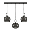 Aurelia Small Füme Cam Sarkıt 3'lü Set Krom-Sarkıt Aydınlatma-Lumiana-NowShopFun