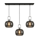 Aurelia Small Füme Cam Sarkıt 3'lü Set Krom-Sarkıt Aydınlatma-Lumiana-NowShopFun