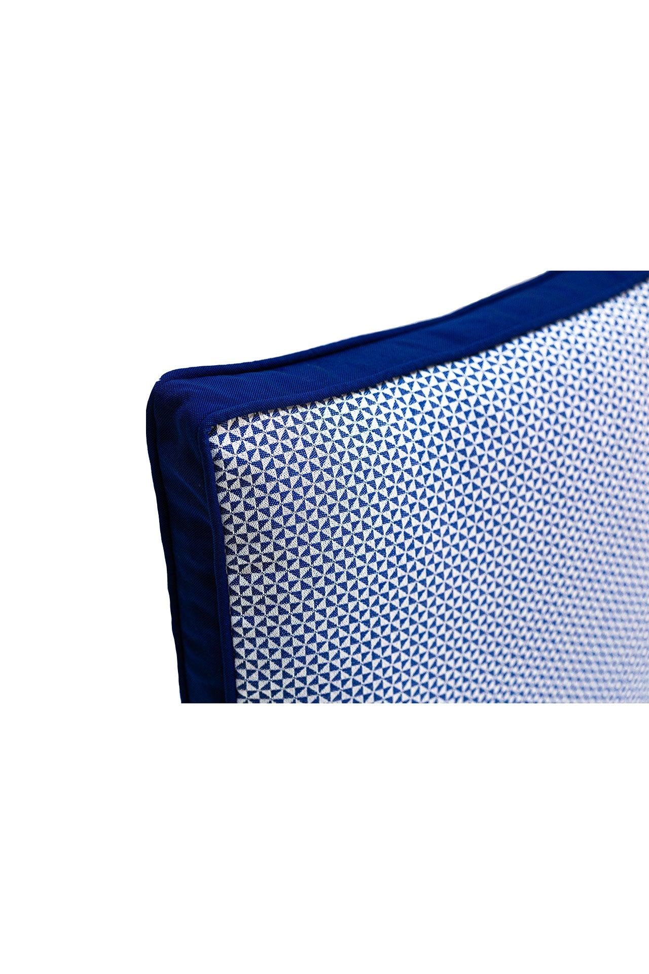 Lacivert Geometrik Desenli Outdoor Kırlent