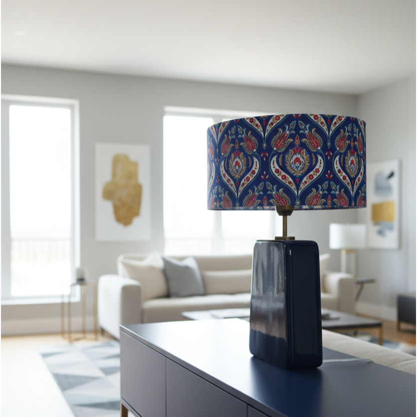 Lale El Yapımı Ahşap Abajur