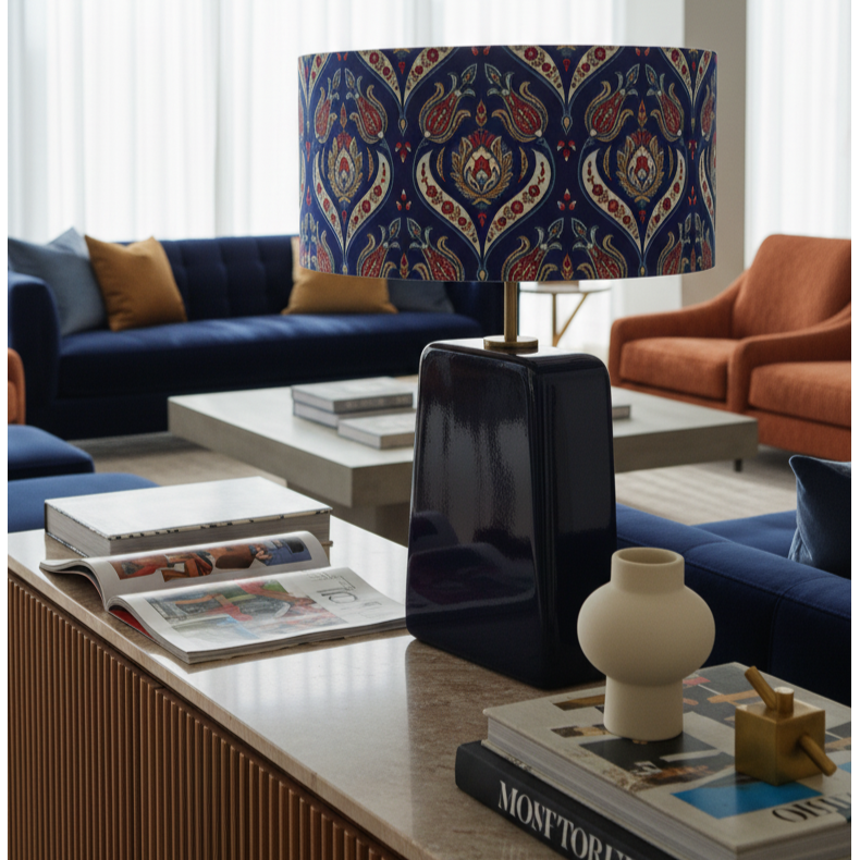 Lale El Yapımı Ahşap Abajur