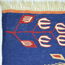 Lale Ve Buğday Başağı Motifli El Dokuma Uşak Kilim 122x172 Cm