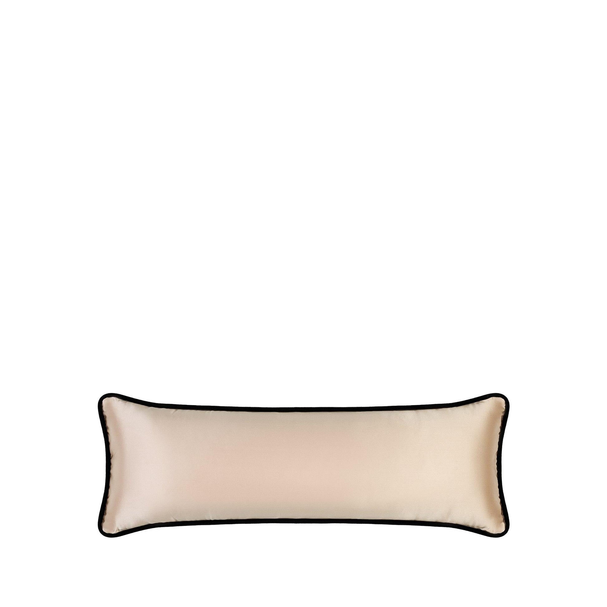 Lalezar Koyu Bej El Boyaması İpek Kırlent 25 X 65 Cm