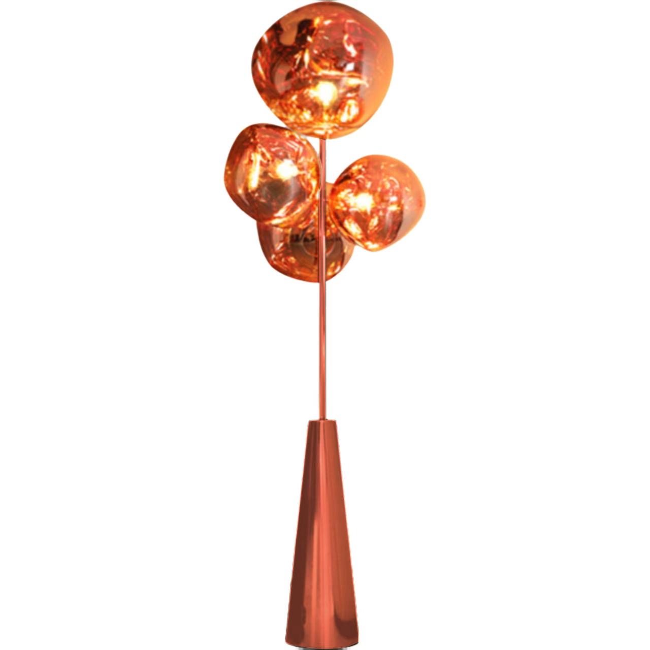 Lava Bakır Renk Yamuk Akrilik Cam Lambader