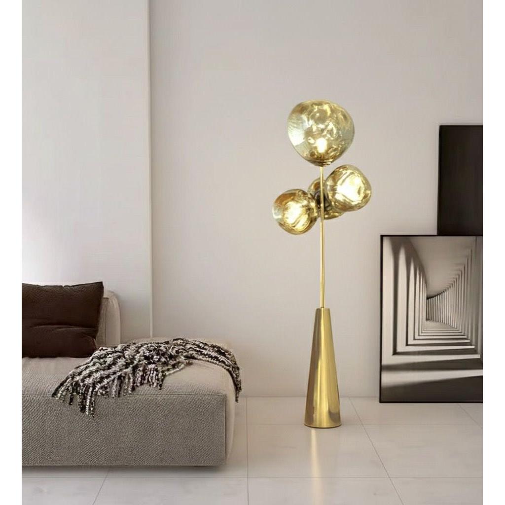 Lava Gold Renk Yamuk Akrilik Cam Lambader