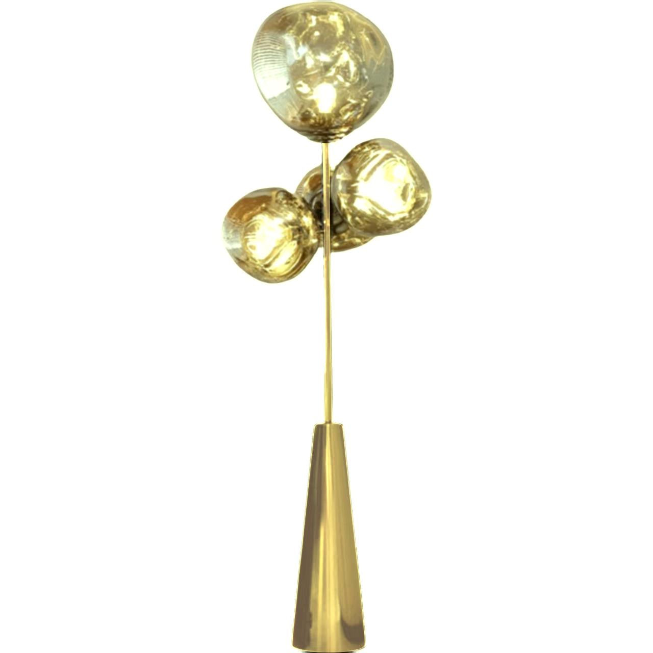 Lava Gold Renk Yamuk Akrilik Cam Lambader