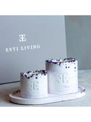 Lavender Taşlı - Mum Seti