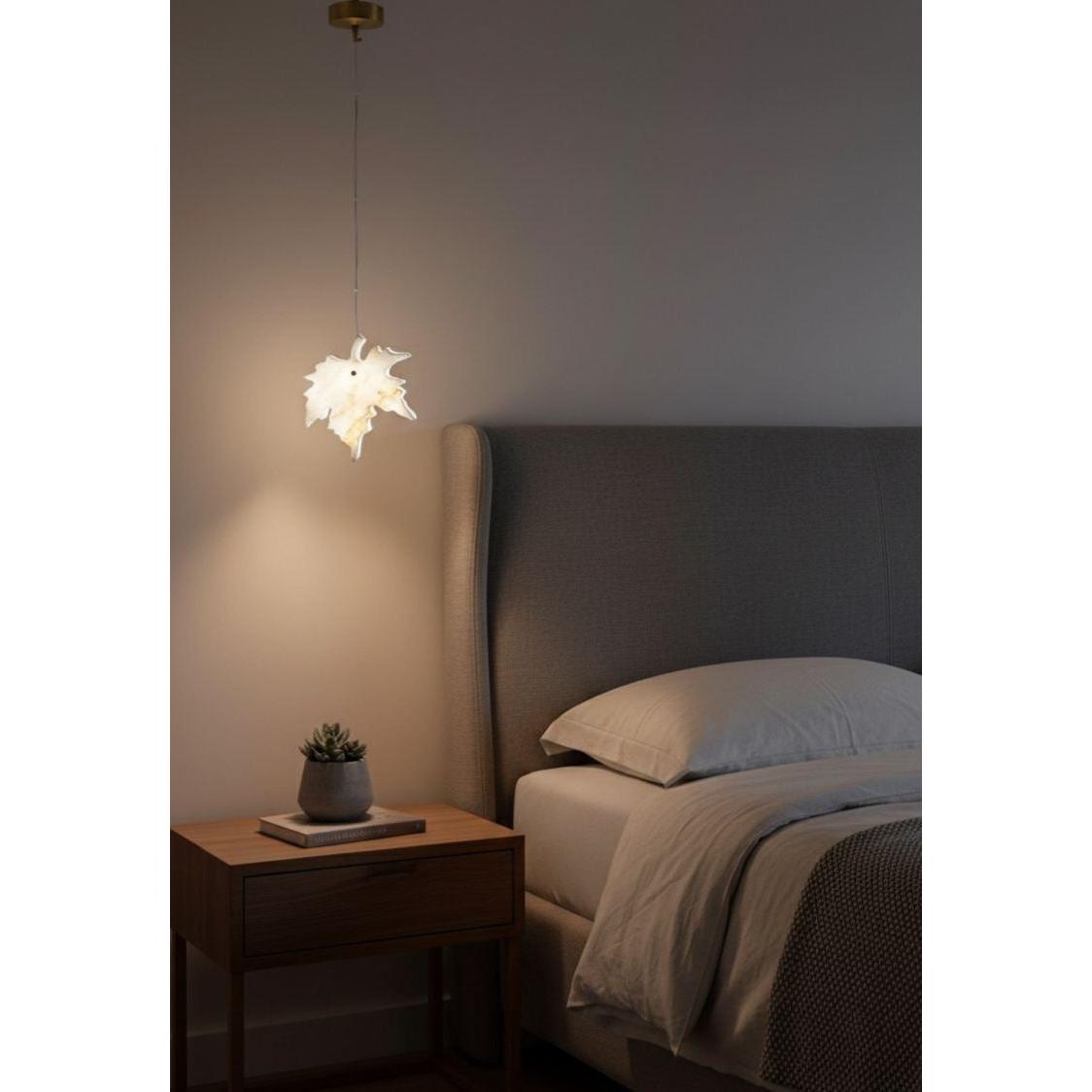 Leaf Mermer Sarkıt Avize