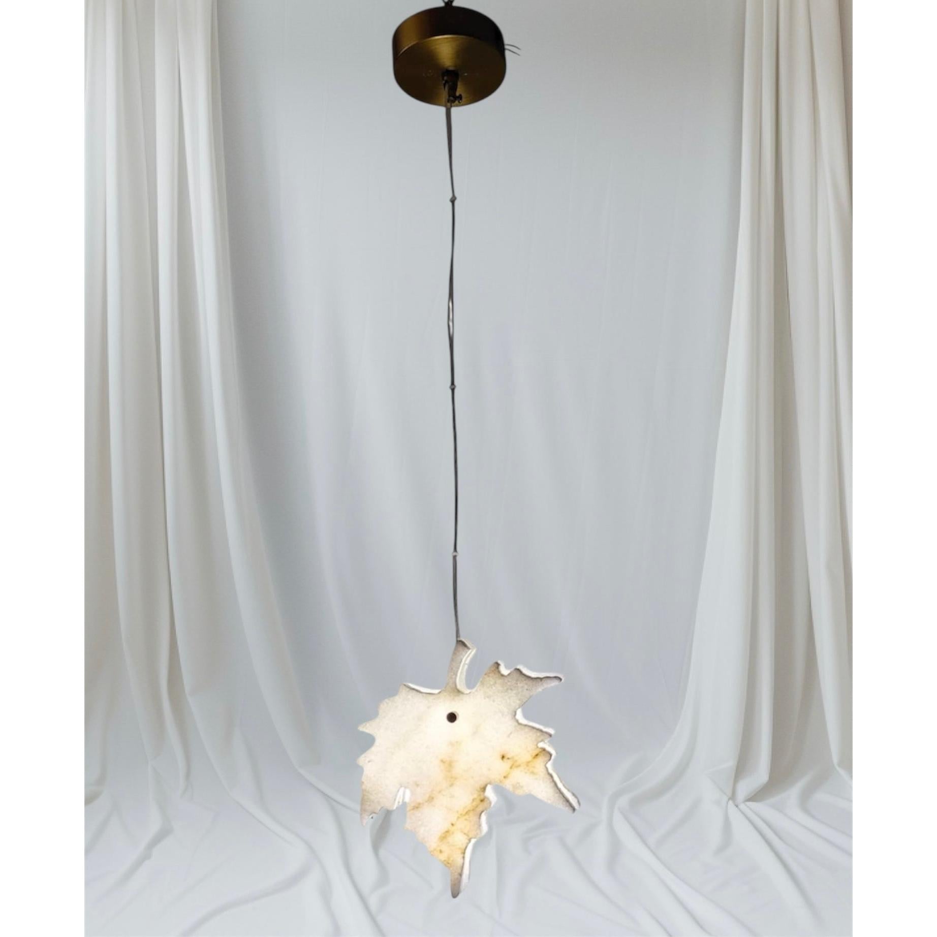 Leaf Mermer Sarkıt Avize