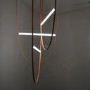 Leather Light Sarkıt Deri Led Avize 165 Cm