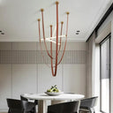 Leather Light Sarkıt Deri Led Avize 165 Cm