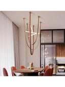 Leather Light Sarkıt Deri Led Avize 165 Cm