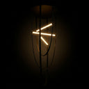 Leather Light Siyah Deri Sarkıt Avize 180 Cm