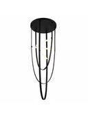 Leather Light Siyah Deri Sarkıt Avize 180 Cm