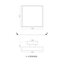 Led Avize Plafonyer Scaro 40 X 40 Cm