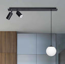 Led Spot Camlı Sarkıt Metal Avize