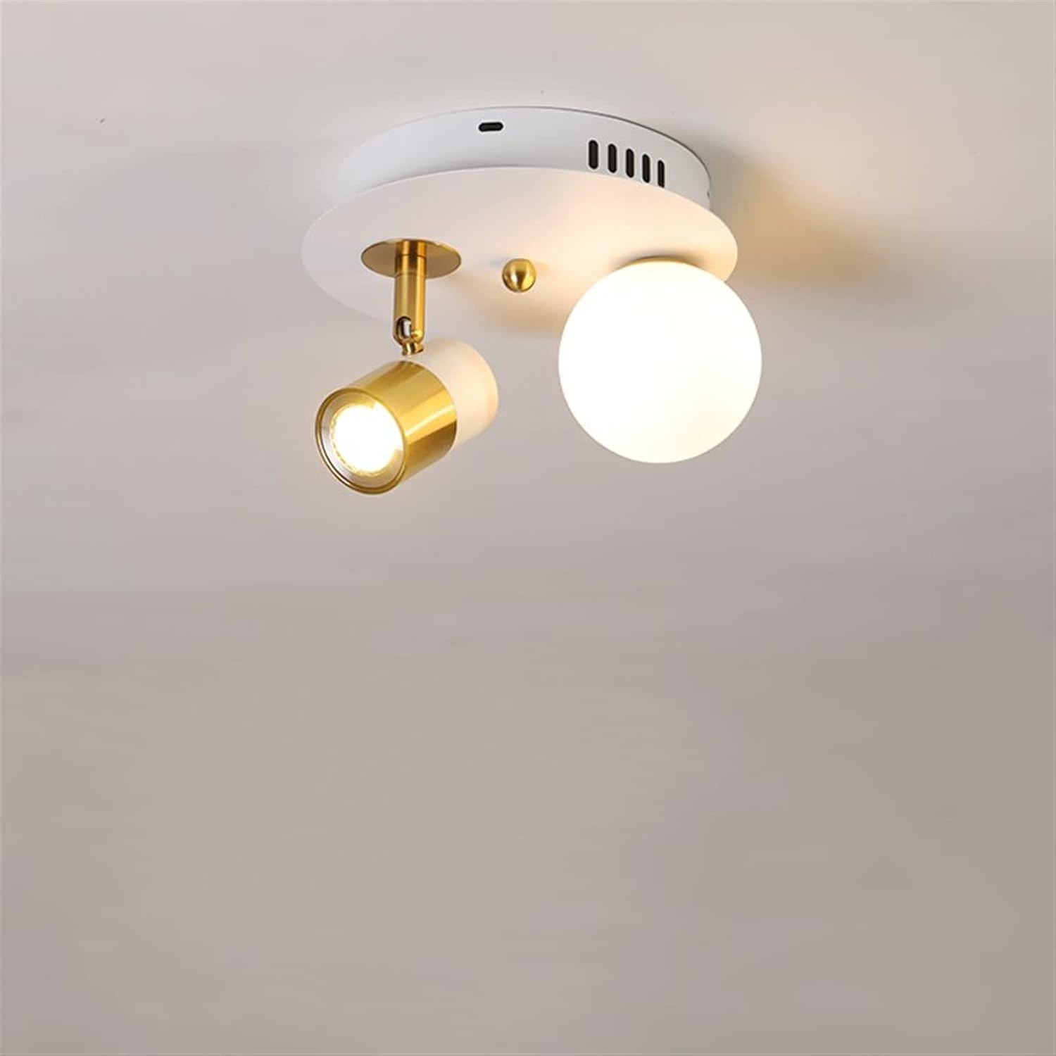 Led Spotlu Camlı Plafonyer Avize