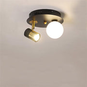 Led Spotlu Camlı Plafonyer Avize