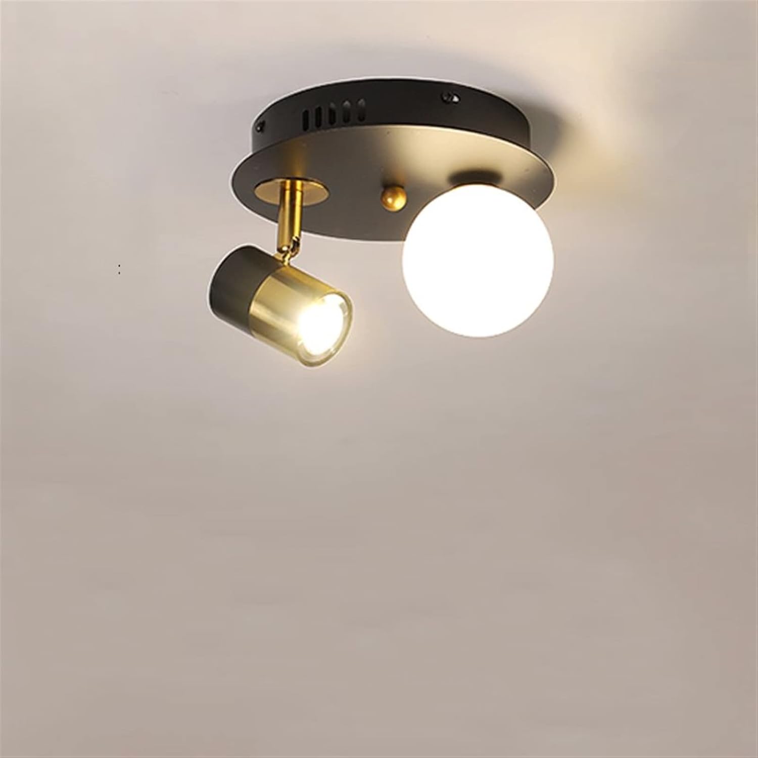 Led Spotlu Camlı Plafonyer Avize