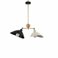 Leo İskandinav Tarzı 2 Kollu Ahşap Detaylı Avize-Avize-Motto Home Design-Bej-NowShopFun