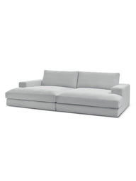 Leo Modüler Kanepe - Kadife Kumaş Döşemeli, 3-4 Kişilik-Koltuk-Innature Home-Açık Bej-NowShopFun